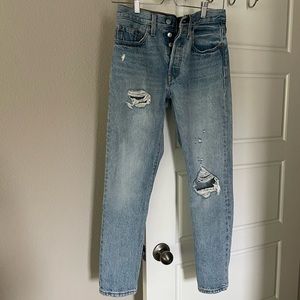 Levi’s premium 501 skinny jeans in can’t touch this, size 26W 28L